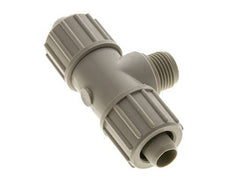 Racor de compresión en T de PP 20x13mm y G1/2'' con rosca macho 10 bar PVC y PA