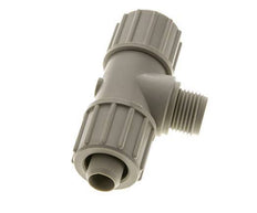 Racor de compresión en T de PP 20x13mm y G1/2'' con rosca macho 10 bar PVC y PA