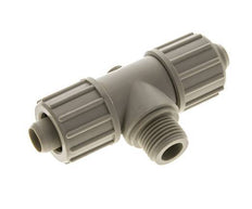 Racor de compresión en T de PP 20x13mm y G1/2'' con rosca macho 10 bar PVC y PA