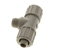 Racor de compresión en T de PP 20x13mm y G1/2'' con rosca macho 10 bar PVC y PA
