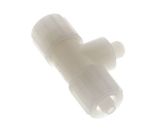 Racor de compresión en T 12x6 mm y G1/8'' de PVDF con rosca macho 10 bar PVC y PA