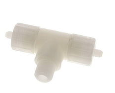 Racor de compresión en T de PVDF 10x4mm y G1/4'' con rosca macho 10 bar PVC y PA