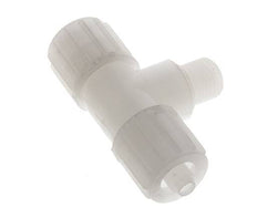 Racor de compresión en T 12x6mm & G1/4'' PVDF con rosca macho 10 bar PVC y PA