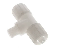 Racor de compresión en T 12x6mm & G1/4'' PVDF con rosca macho 10 bar PVC y PA