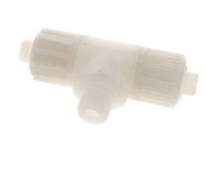 16x10mm & G3/8'' Racor de compresión en T de PVDF con rosca macho 10 bar PVC y PA