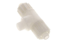 16x10mm & G3/8'' Racor de compresión en T de PVDF con rosca macho 10 bar PVC y PA
