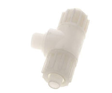 16x10mm & G3/8'' Racor de compresión en T de PVDF con rosca macho 10 bar PVC y PA