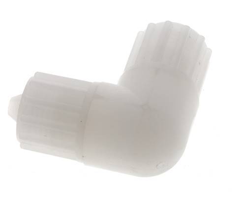 Accesorio de compresión codo 12x6mm PVDF 10 bar PVC y PA