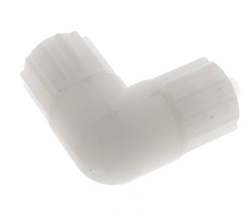 Accesorio de compresión codo 12x6mm PVDF 10 bar PVC y PA