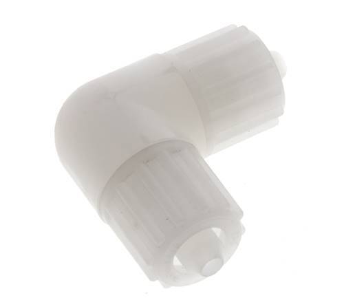 Accesorio de compresión codo 12x6mm PVDF 10 bar PVC y PA
