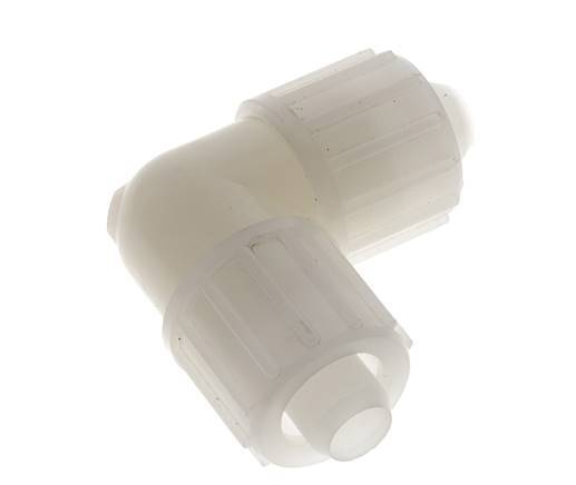 20x13mm PVDF Racor Codo Compresión 10 bar PVC y PA