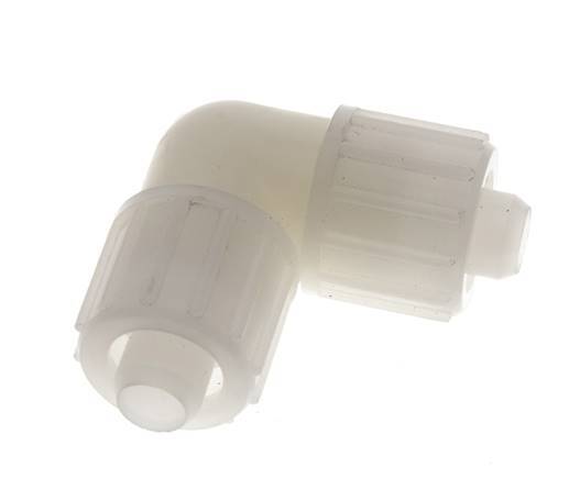 20x13mm PVDF Racor Codo Compresión 10 bar PVC y PA