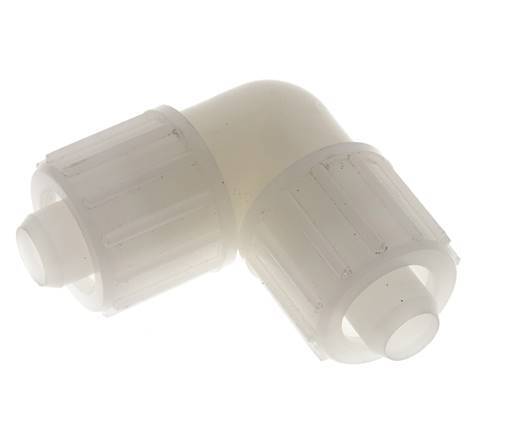 20x13mm PVDF Racor Codo Compresión 10 bar PVC y PA