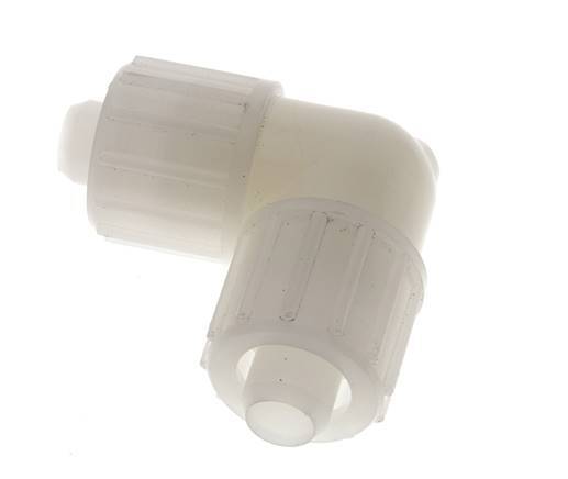 20x13mm PVDF Racor Codo Compresión 10 bar PVC y PA