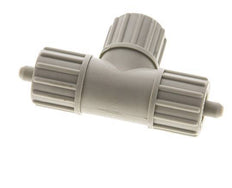 Racor de compresión en T de PP 10x4mm 10 bar PVC y PA