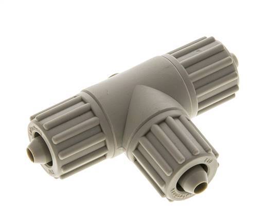 Racor de compresión en T de PP 12x6mm 10 bar PVC y PA