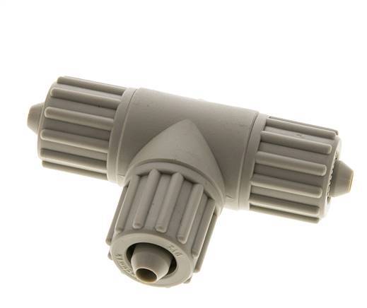 Racor de compresión en T de PP 12x6mm 10 bar PVC y PA