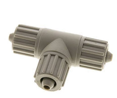 Racor de compresión en T de PP 12x6mm 10 bar PVC y PA