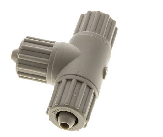 Racor de compresión en T de PP 12x6mm 10 bar PVC y PA