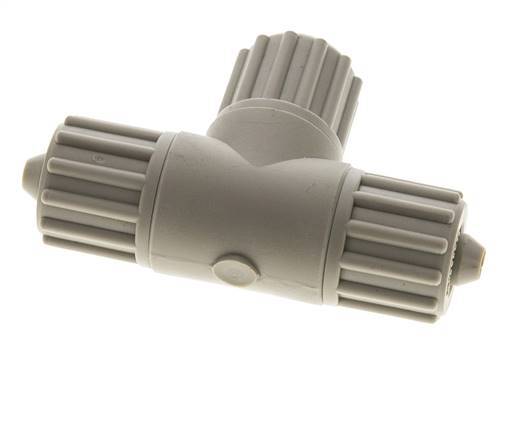 Racor de compresión en T de PP 12x6mm 10 bar PVC y PA