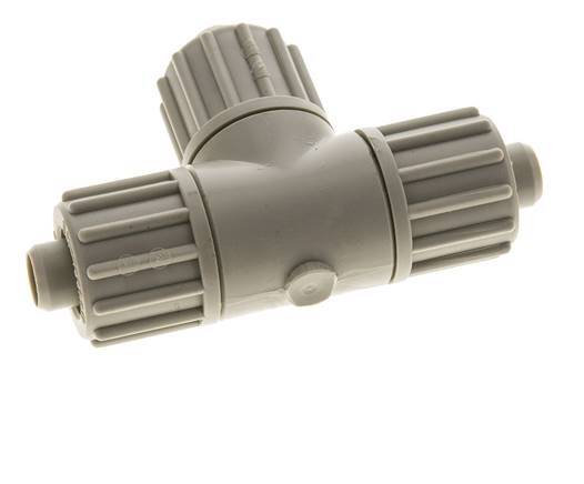 Racor de compresión en T de PP 16x10mm 10 bar PVC y PA