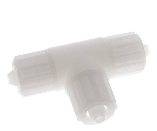 Racor de compresión en T 12x6mm PVDF 10 bar PVC y PA