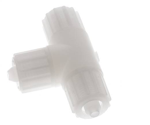 Racor de compresión en T 12x6mm PVDF 10 bar PVC y PA