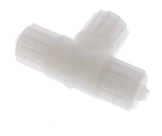 Racor de compresión en T 12x6mm PVDF 10 bar PVC y PA