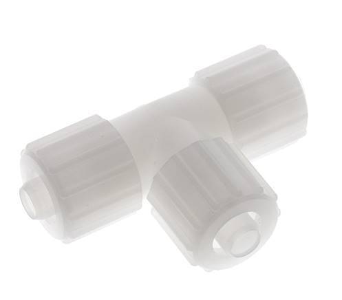 Racor de compresión en T 15x9mm PVDF 10 bar PVC y PA