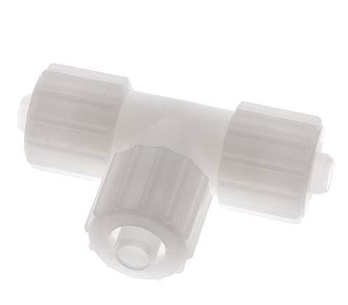 Racor de compresión en T 15x9mm PVDF 10 bar PVC y PA