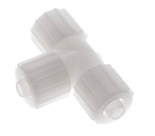 Racor de compresión en T 15x9mm PVDF 10 bar PVC y PA