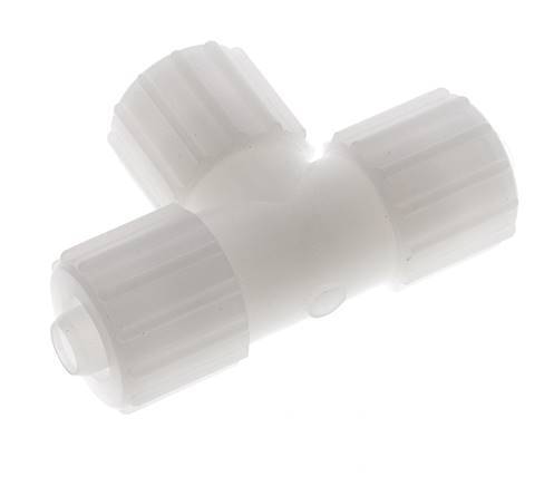 Racor de compresión en T 15x9mm PVDF 10 bar PVC y PA