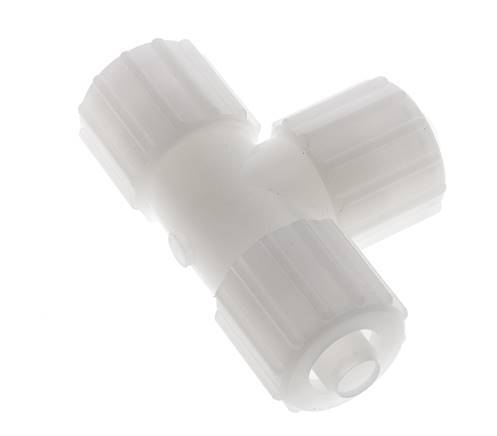 Racor de compresión en T 15x9mm PVDF 10 bar PVC y PA