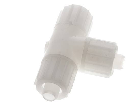 Racor de compresión en T de PVDF 16x10mm 10 bar PVC y PA