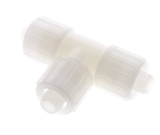 20x13mm PVDF T-Shape Tee Compression Fitting 10 bar PVC and PA