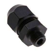 Racor de compresión recto de aluminio de 7x4 mm y G1/8'' con rosca macho 10 bar PVC y PA