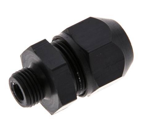 Racor de compresión recto de aluminio de 7x4 mm y G1/8'' con rosca macho 10 bar PVC y PA