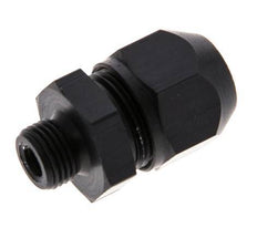Racor de compresión recto de aluminio de 7x4 mm y G1/8'' con rosca macho 10 bar PVC y PA