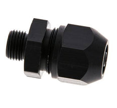 Racor de compresión recto de aluminio de 7x4 mm y G1/8'' con rosca macho 10 bar PVC y PA
