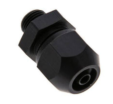 Racor de compresión recto de aluminio de 7x4 mm y G1/8'' con rosca macho 10 bar PVC y PA