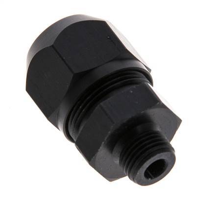 Racor de compresión recto de aluminio 9x6mm y G1/8'' con rosca macho 10 bar PVC y PA