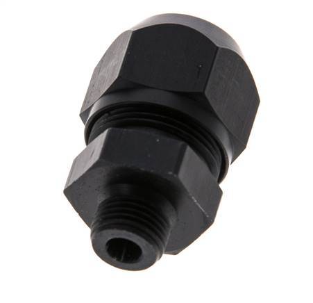 Racor de compresión recto de aluminio 9x6mm y G1/8'' con rosca macho 10 bar PVC y PA