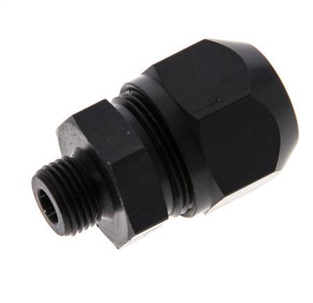 Racor de compresión recto de aluminio 9x6mm y G1/8'' con rosca macho 10 bar PVC y PA