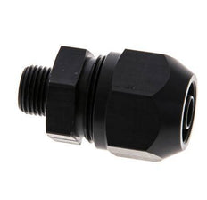 Racor de compresión recto de aluminio 9x6mm y G1/8'' con rosca macho 10 bar PVC y PA