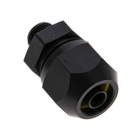 Racor de compresión recto de aluminio 9x6mm y G1/8'' con rosca macho 10 bar PVC y PA