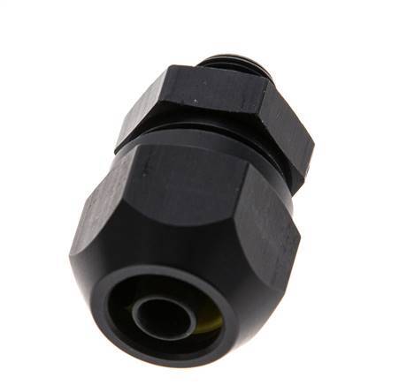 Racor de compresión recto de aluminio 9x6mm y G1/8'' con rosca macho 10 bar PVC y PA