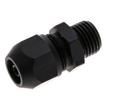 Racor de compresión recto de aluminio de 7x4 mm y G1/4'' con rosca macho 10 bar PVC y PA