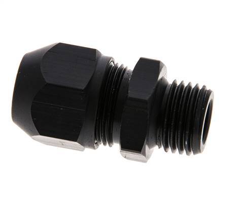 Racor de compresión recto de aluminio de 7x4 mm y G1/4'' con rosca macho 10 bar PVC y PA