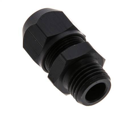 Racor de compresión recto de aluminio de 7x4 mm y G1/4'' con rosca macho 10 bar PVC y PA