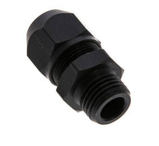 Racor de compresión recto de aluminio de 7x4 mm y G1/4'' con rosca macho 10 bar PVC y PA
